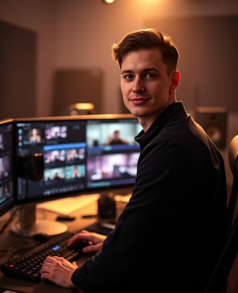 Editswithabi at the desk